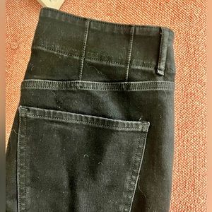 Express Super High Rise Slim Cropped black jeans, Sz 12